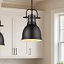 1_Duncan 9" Wide Black Dome Mini Pendant