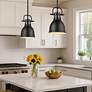 3_Duncan 9" Wide Black Dome Mini Pendant more views
