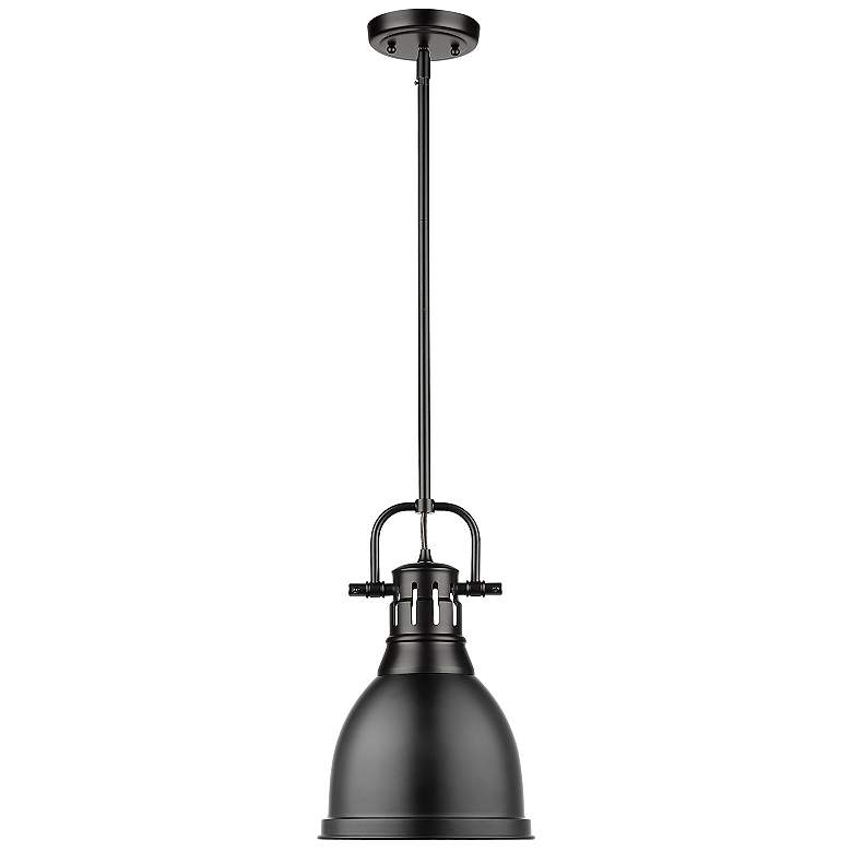 Image 4 Duncan 9" Wide Black Dome Mini Pendant more views