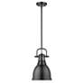 4_Duncan 9" Wide Black Dome Mini Pendant more views