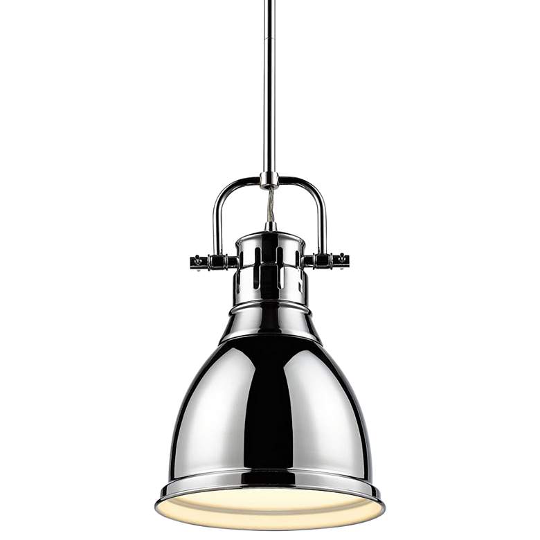Image 2 Duncan 9" Wide Chrome Mini Pendant with Rod