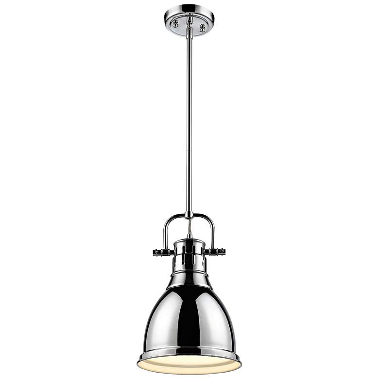 Image 4 Duncan 9" Wide Chrome Mini Pendant with Rod more views