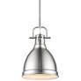 Duncan 9" Wide Pewter Mini Pendant with Rod