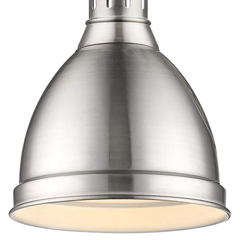 Image 3 Duncan 9" Wide Pewter Mini Pendant with Rod more views