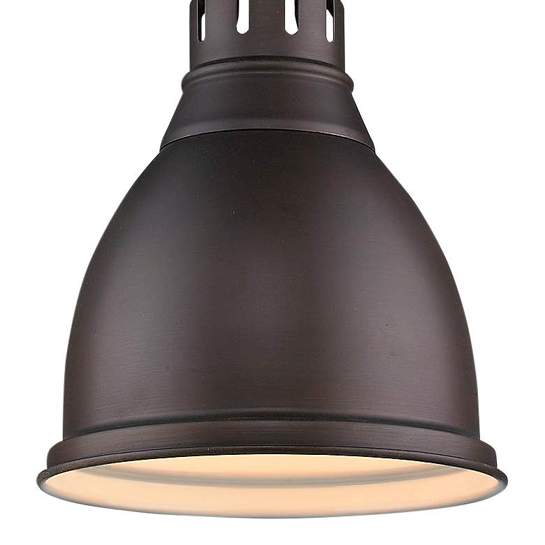 Image 2 Duncan 9" Wide Rubbed Bronze Bell Mini Pendant more views