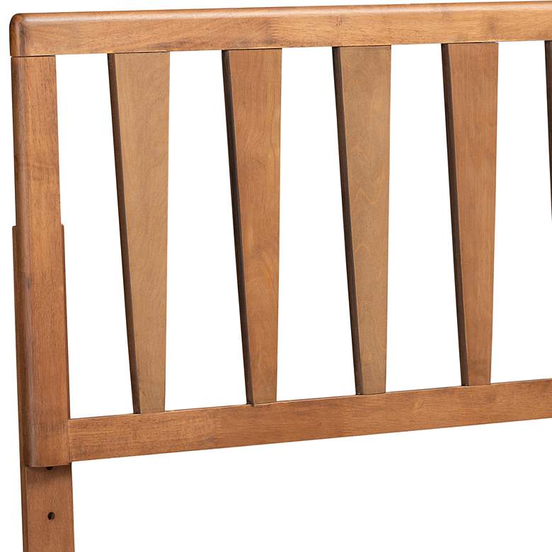 Image 3 Duncan Ash Walnut Rubberwood Open Slat Queen Headboard more views