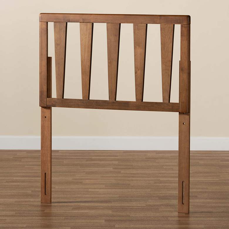 Image 1 Duncan Ash Walnut Rubberwood Open Slat Twin Headboard