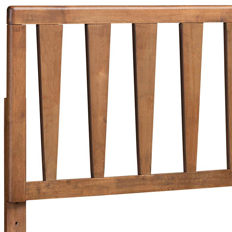 Image 3 Duncan Ash Walnut Rubberwood Open Slat Twin Headboard more views
