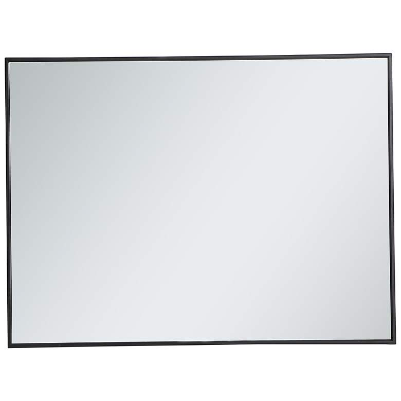 Image 6 Duncan Black Metal 30" x 40" Vanity Wall Mirror more views