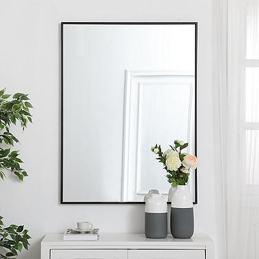 Duncan Black Metal 30" x 40" Vanity Wall Mirror