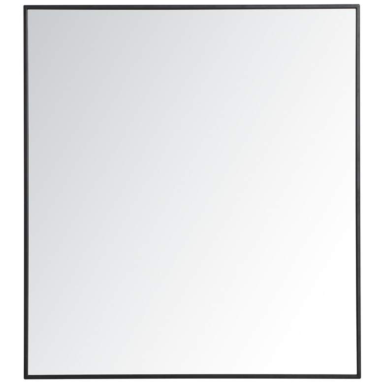 Image 3 Duncan Black Metal 36" x 40" Vanity Wall Mirror