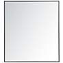 3_Duncan Black Metal 36" x 40" Vanity Wall Mirror