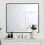 2_Duncan Black Metal 36" x 40" Vanity Wall Mirror