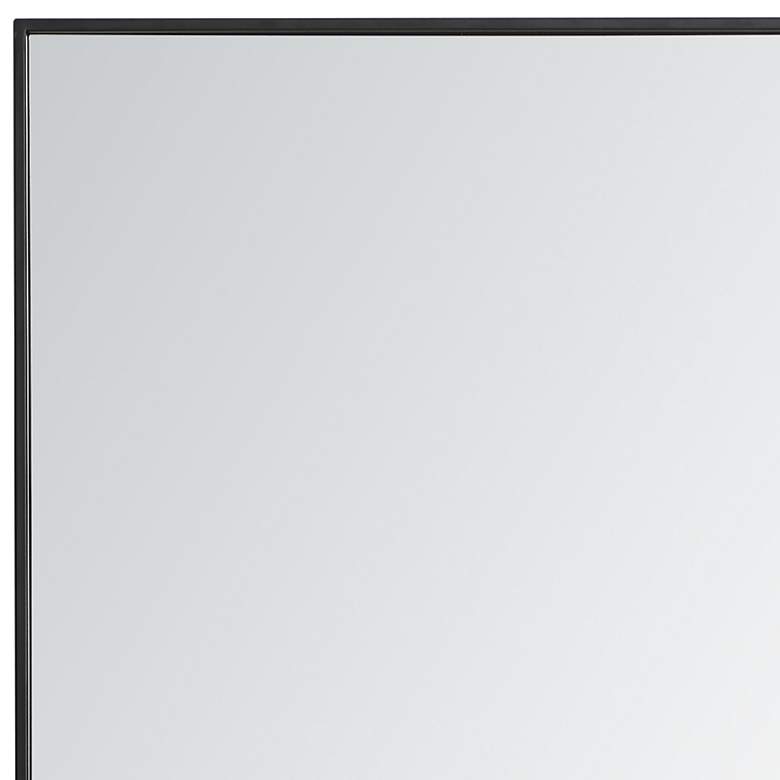 Image 4 Duncan Black Metal 36" x 40" Vanity Wall Mirror more views