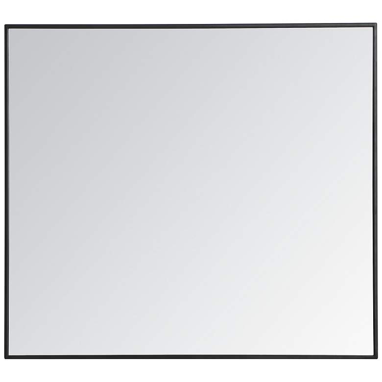 Image 5 Duncan Black Metal 36" x 40" Vanity Wall Mirror more views