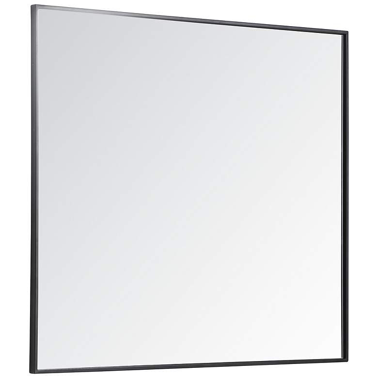 Image 6 Duncan Black Metal 36" x 40" Vanity Wall Mirror more views