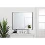 7_Duncan Black Metal 36" x 40" Vanity Wall Mirror more views