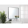 Duncan Black Metal 36" x 40" Vanity Wall Mirror in scene