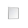 Duncan Black Metal 36" x 40" Vanity Wall Mirror in scene