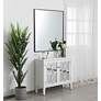 Duncan Black Metal 36" x 40" Vanity Wall Mirror in scene