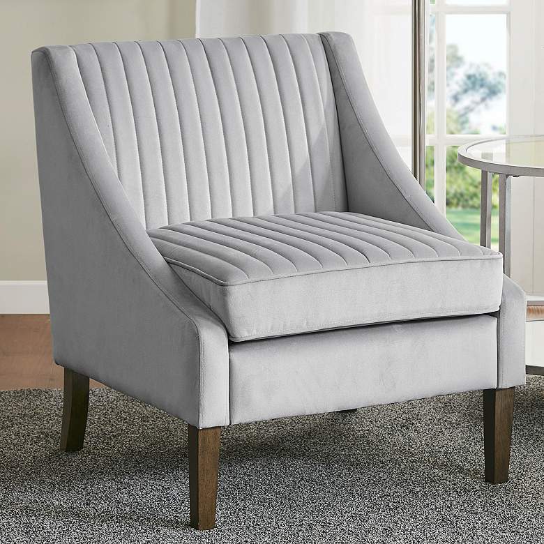 Image 1 Duncan Light Gray Fabric Accent Chair