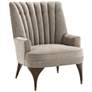 Duncan Pale Gray Woven Silversmith Fabric Tufted Armchair