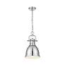 2_Duncan Small Pendant with Chain in Pewter with Chrome more views