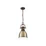 2_Duncan Small Pendant with Chain in Rubbed Bronze with Aged Brass more views