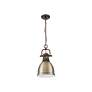 3_Duncan Small Pendant with Chain in Rubbed Bronze with Aged Brass more views