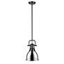 2_Duncan Small Pendant with Rod in Matte Black with Chrome more views