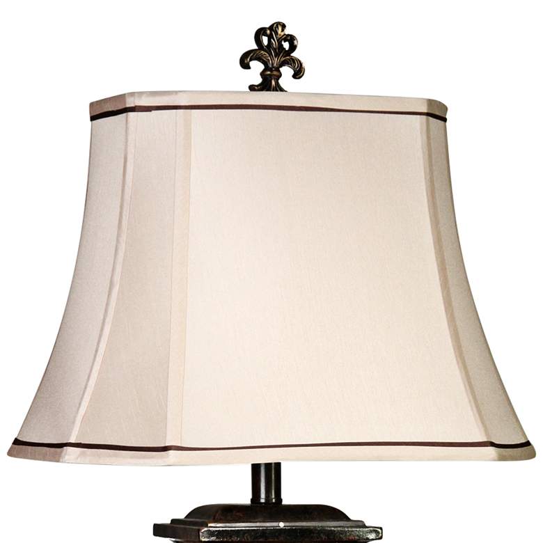 Image 2 Dundee 33 1/2" Gold and Faux Crocodile Traditional Table Lamp more views