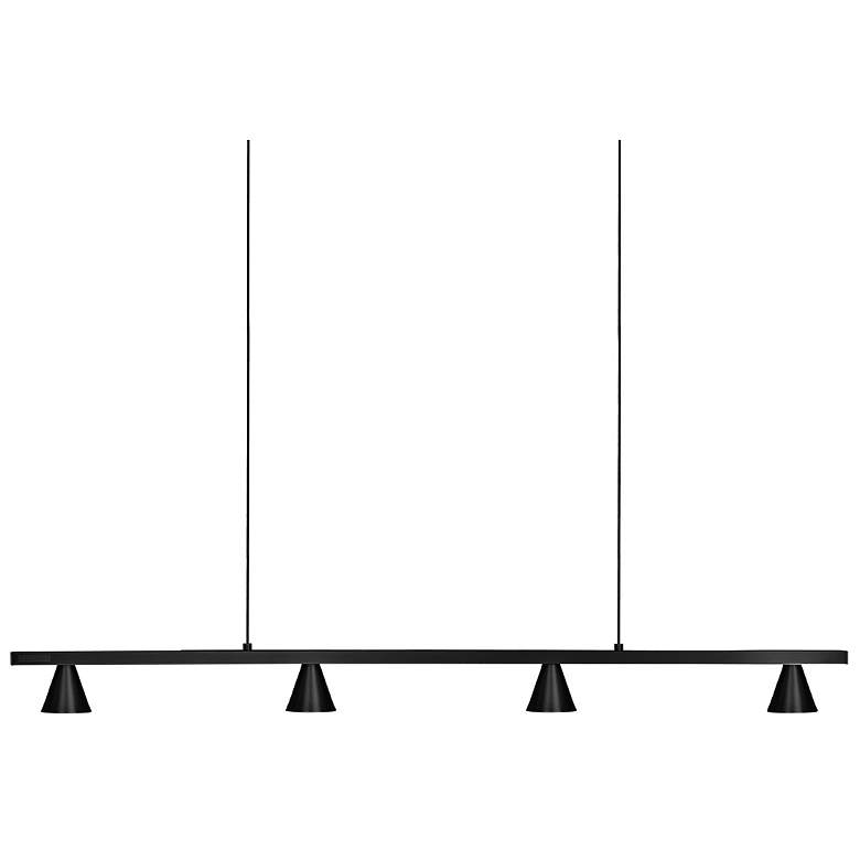 Image 2 Dune 37" Wide Black 4-Light LED Linear Pendant