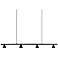 Dune 37" Wide Black 4-Light LED Linear Pendant