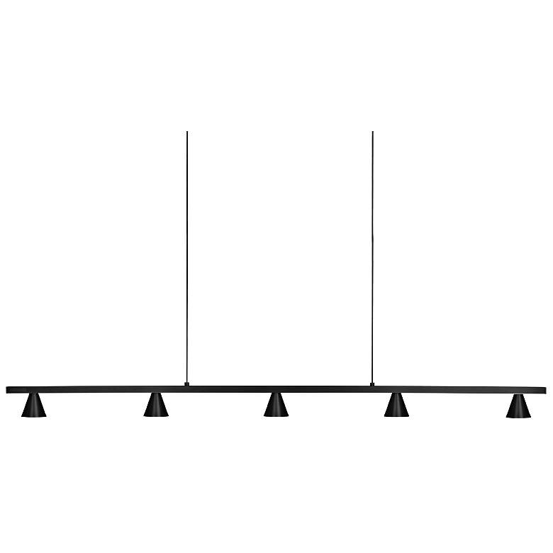 Image 2 Dune 47 1/2" Wide Black 5-Light LED Linear Pendant