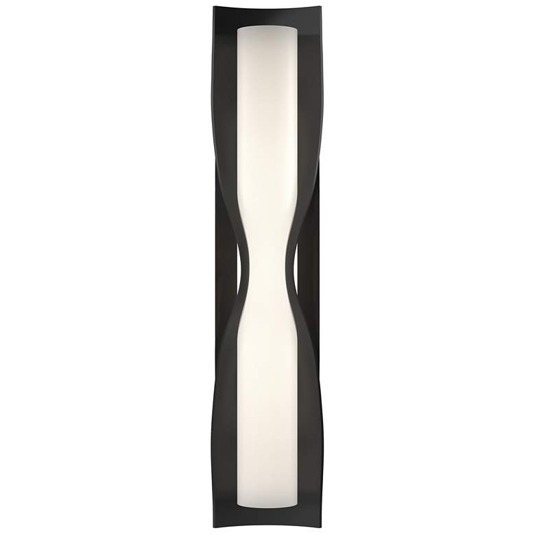 Image 1 Dune Large Sconce - Black Finish - Opal Glass