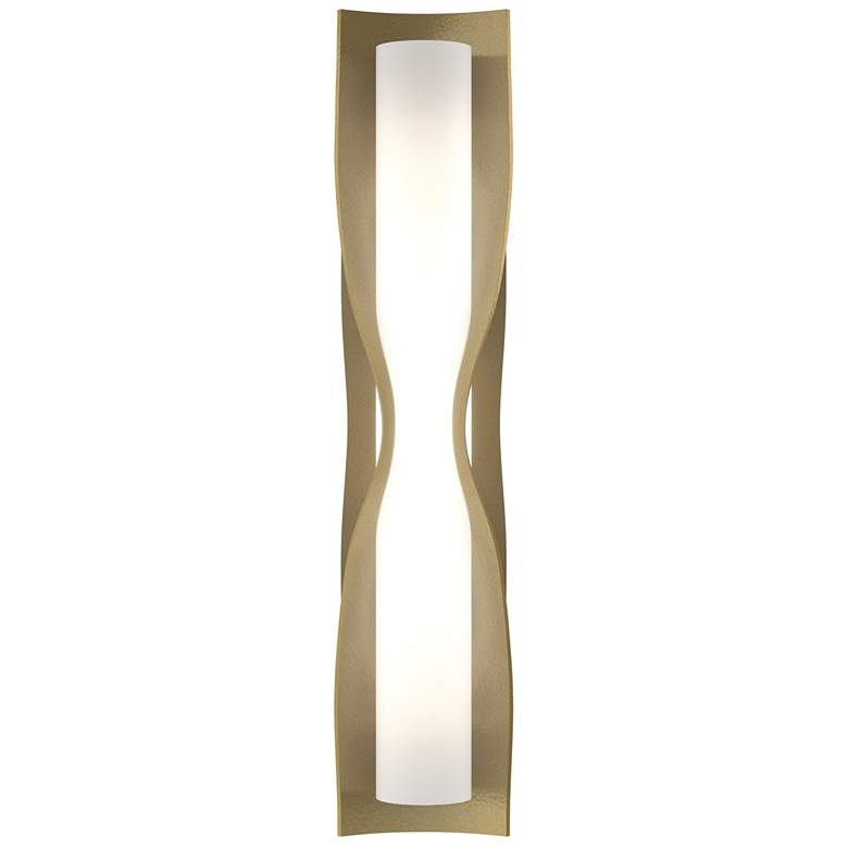 Image 1 Dune Large Sconce - Modern Brass - Opal Glass