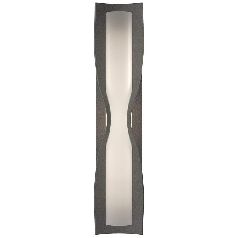 Image 1 Dune Large Sconce - Natural Iron Finish - Opal Glass