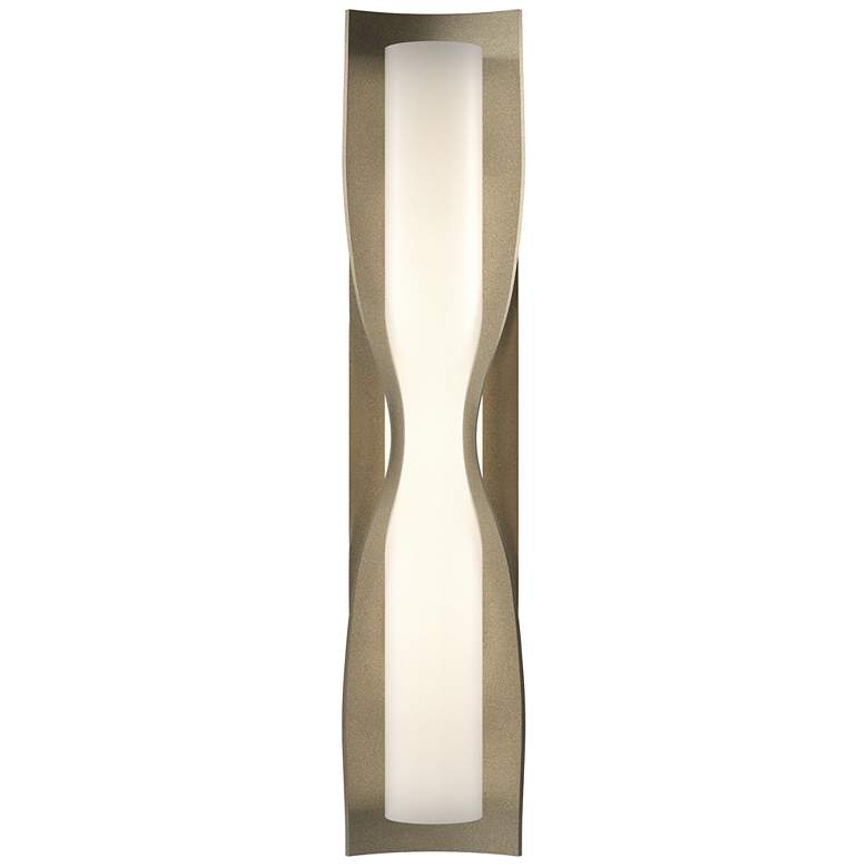 Image 1 Dune Large Sconce - Soft Gold Finish - Opal Glass