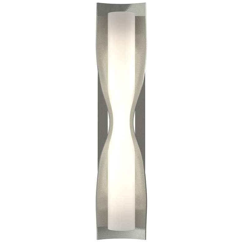 Image 1 Dune Large Sconce - Sterling Finish - Opal Glass