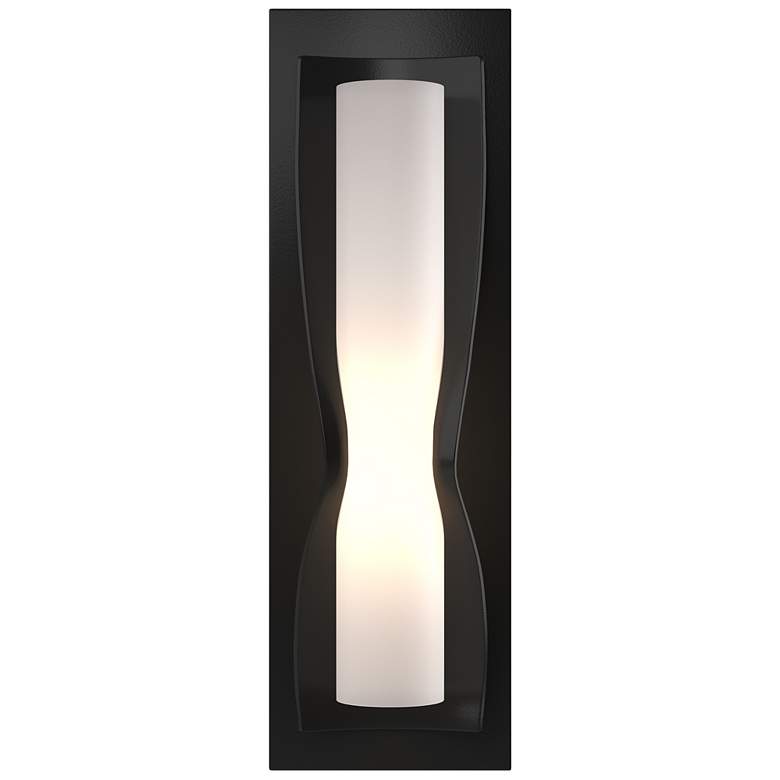 Image 1 Dune Sconce - Black Finish - Opal Glass