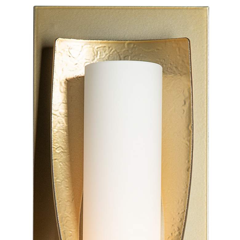 Image 3 Dune Sconce - Modern Brass Finish - Opal Glass more views