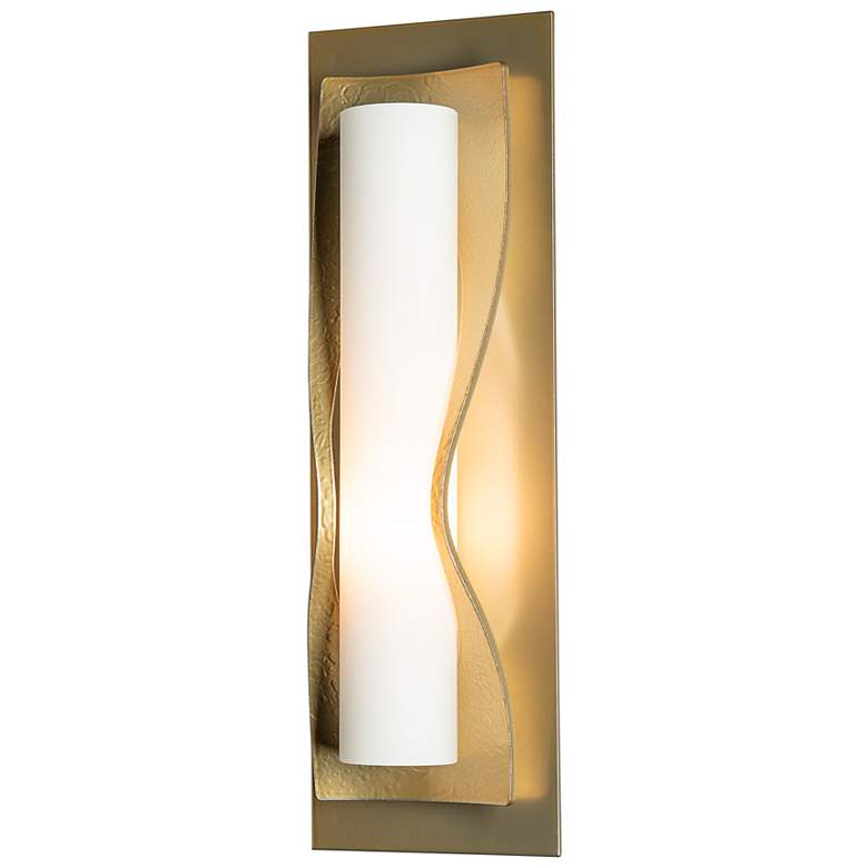 Image 4 Dune Sconce - Modern Brass Finish - Opal Glass more views