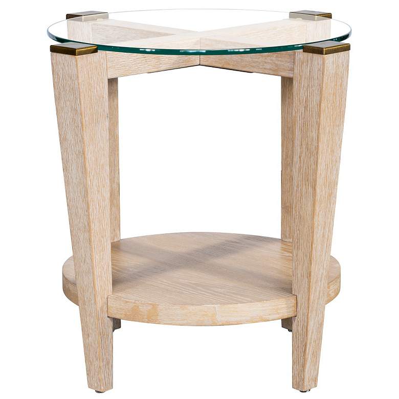 Image 1 Dunes 24" High Bleached Oak End Table
