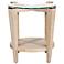 Dunes 24" High Bleached Oak End Table
