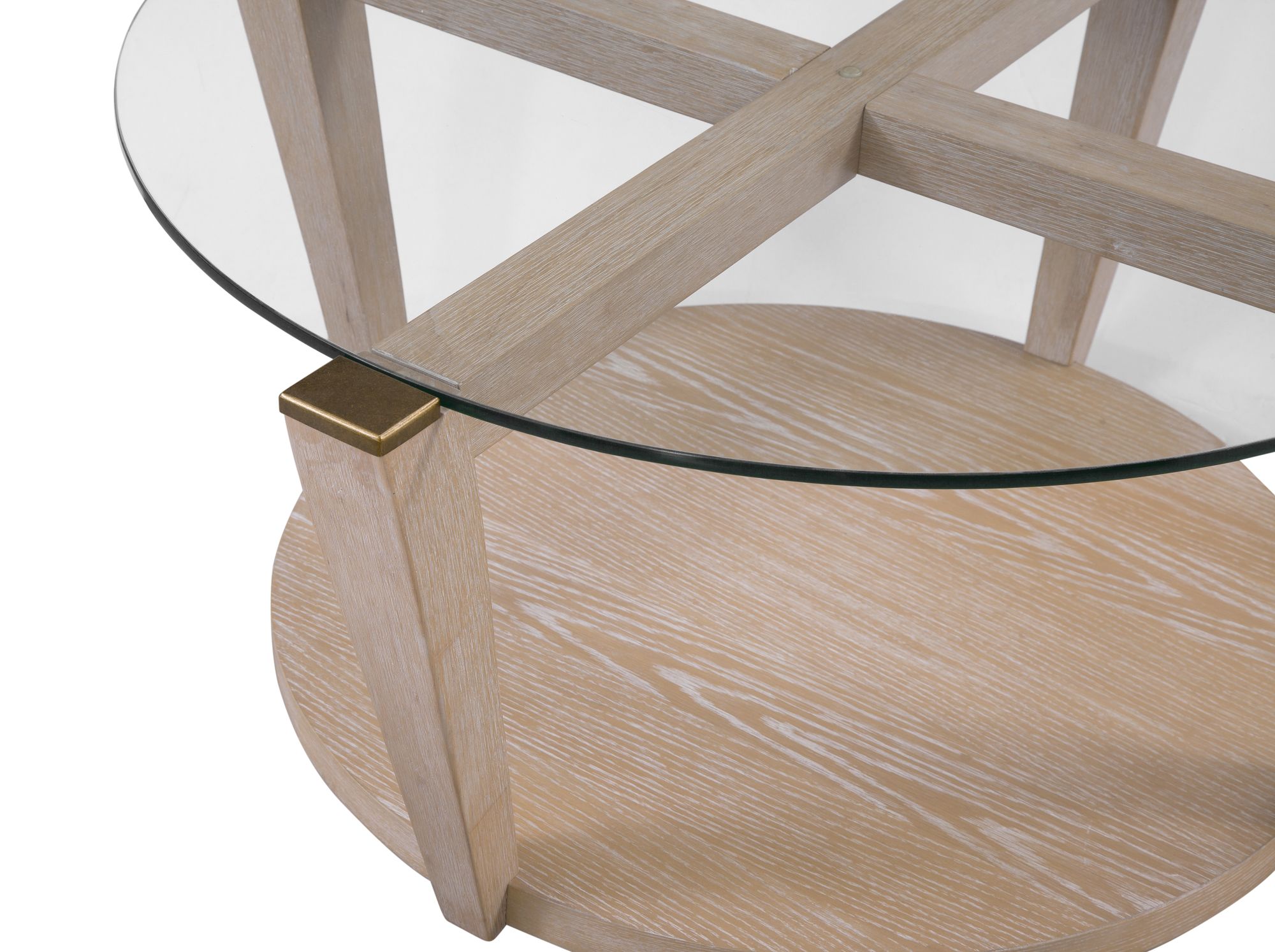 Image 3 Dunes 40" Wide Bleached Oak Cocktail Table more views