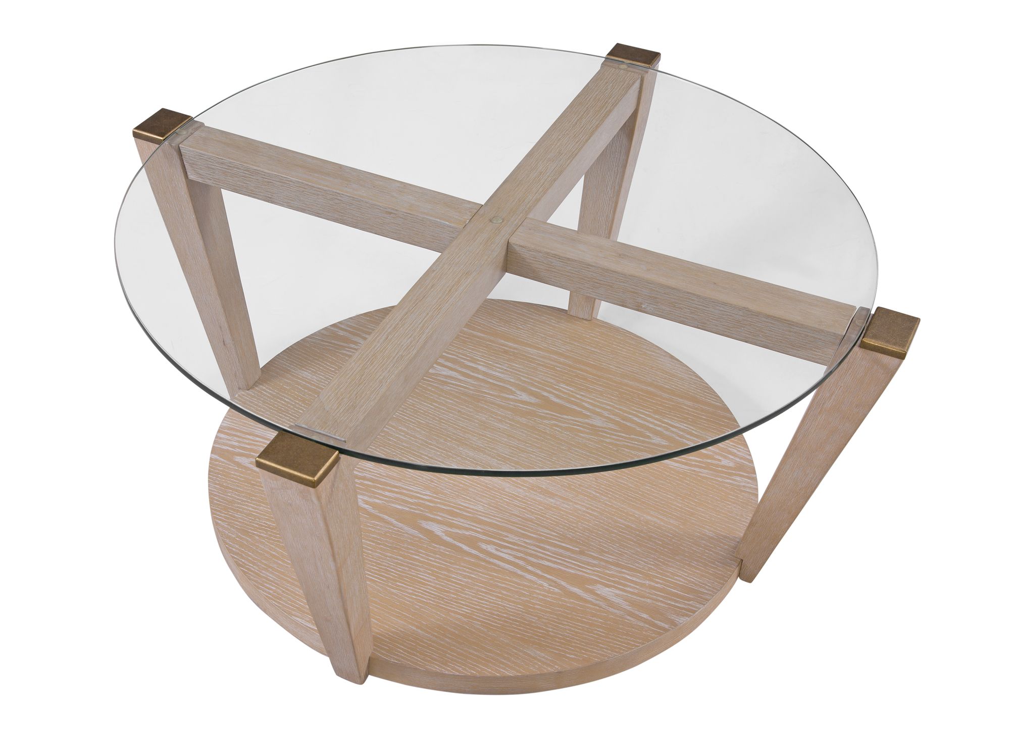 Image 7 Dunes 40" Wide Bleached Oak Cocktail Table more views