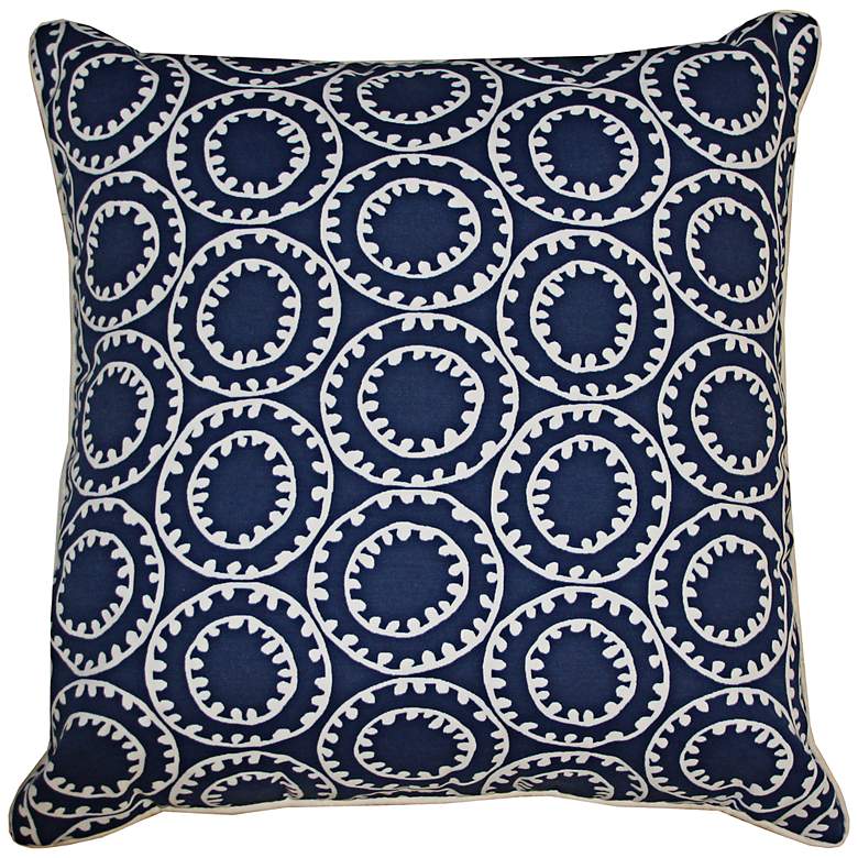 Image 1 Dunkin Navy Blue 20 inch Square Decorative Indoor-Outdoor Pillow