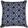 Dunkin Navy Blue 20" Square Decorative Indoor-Outdoor Pillow
