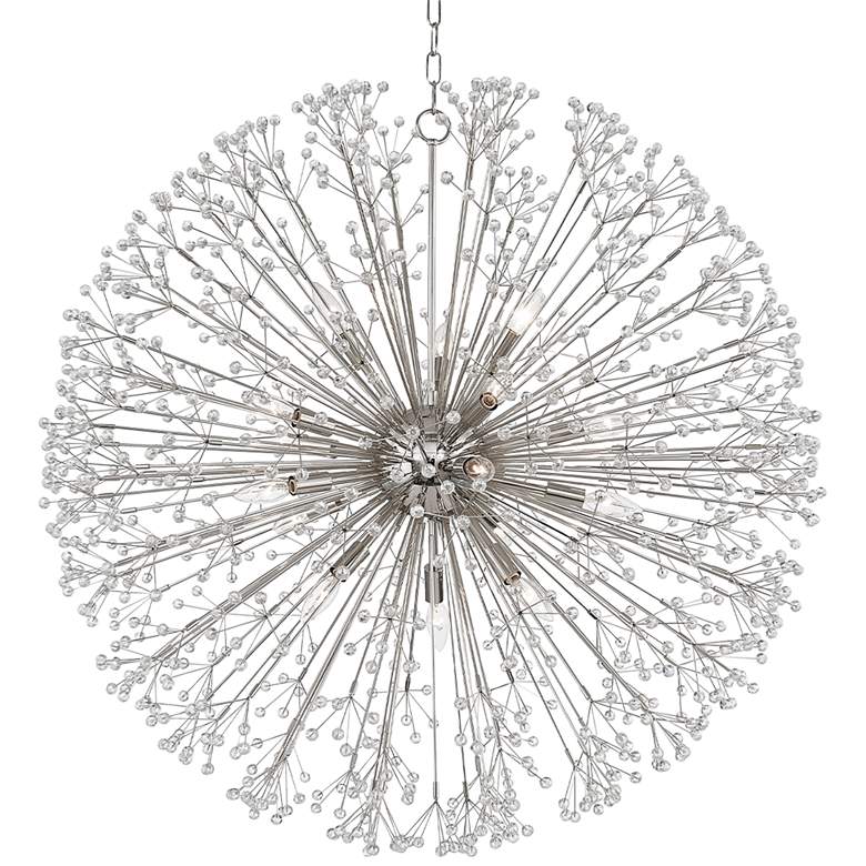 Image 2 Dunkirk 40 inch Wide Polished Nickel 16-Light Sputnik Chandelier