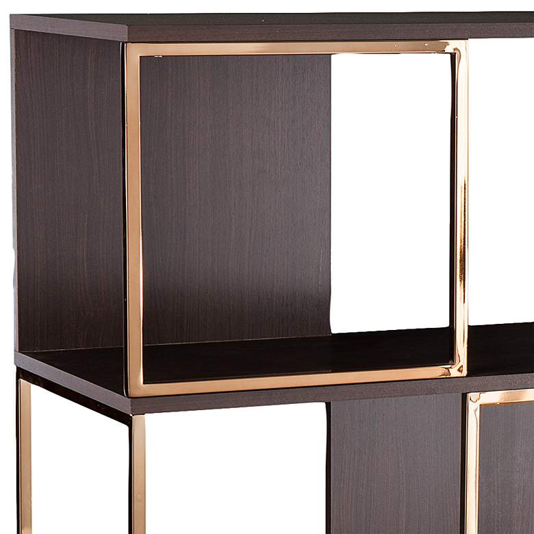 Image 3 Dunleer 31 1/2" Wide Dark Brown Wood 4-Shelf Etagere more views